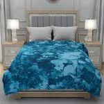 SPANGLE Polyester 400 GSM Soft Double Bed Warm And Cozy Mink Blanket Lightweight Home Decorative - Size:200*210 Cm (Dark Sky Blue)