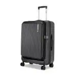 Safari SELECT RECOIL 65 Cms Check-in Trolley Bag Hard Case Polycarbonate 8 Wheels with 360 Degree rotation, Recessed TSA Lock, Anti-Theft Zipper, Trolley Bags for Travel, Suitcase for Travel, Black