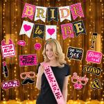 Zyozique Bachelorette Party Decorations Set - Banner, Photo Booth, Sash & Rice Light (Pack Of 18)