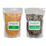 Unpolished Arhar Dal & Unpolished Black Urad Split || Pack Of 2 Unit of 1kg || 100% Pure Gaon Se