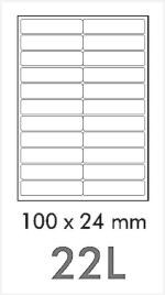 Novajet Mpl 22 Labels (Per A4 Sheet) Size Multi Purpose Self Adhesive Labels (Label Size 100 X 24 Mm) (Pack Of 50 Sheets)