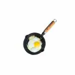Trilonium Sleek Cast Iron Skillet | Fry Pan 6 inches | 15.2cm (Pre-Seasoned, Induction Compatible)