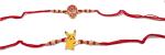 Kavim Kids RK 2305 Plastic (PVC) Rakhi Set (Gold plated Spider and Pikachu cartoon kalawa thread 2 set kid's rakhi)