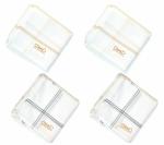 DEEZ Lining Design 100% Cotton Collection Handkerchiefs Hanky Rumal For Men In Set (4)