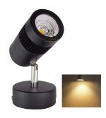 DOJI 9 Watts Black Body LED Spot Focus Wall Light 13Cm Height (Indoor Use Only) (Warm White, Aluminium Body)