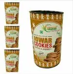 KRUSHIJAN- Gluten Jowar Cookies |Jowar Biscuits | GlutenJowar Biscuits | Premium Handmade Cookies | 100 Gm each | Pack of 4