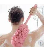 INSTAMART Bathing Lufa Brush with Handle, Pink