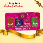 YUM YUM 800g Dry Fruits Gift Box (Diwali Special) Badam, Kaju, Pista, Kishmish - 200g Each