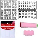 Royalkart Nail Art Stamping Kit For Women Tip Guides For Nails Stamper For Nailart