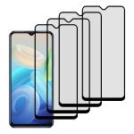 Gadgetronics [Pack of 4] Vivo Y75 4G Matte Finish [Black] Tempered Glass Screen Protector with Edge to Edge Coverage - Easy Installation Kit