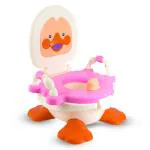 Bumtum Duck Potty Training Seat With Removable Bowl And a Lid Cover, Attractive Design & Color Toilet Seat(Pink)