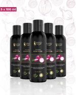 Premium Onion Oil For Stronger Glossier Hair Thicker& Non Sticky Hair oil 100ML (PACK OF 5)