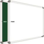 YAJNAS Non Magnetic 1.5 X 2 feet White Board, One Side White Board Marker and Reverse Side Green Chalk Board Surface Whiteboard Whiteboards (White, Green)