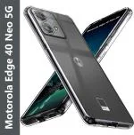 Fashionury Back Cover for Motorola Edge 40 Neo, Moto Edge 40 Neo (Transparent, Grip Case, Silicon, Pack of: 1)