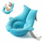 Babies Bloom Blue Newborn Portable Baby Bath Sponge Support Cushion