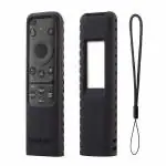 Caldipree Silicone TV Remote Cover Compatible with Samsung Smart TV Remote 2023 BN59-01432A BN59-01432J BN59-01432 Case with Remote Loop (Remote NOT Included) (Black)