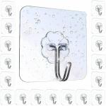 YUXANA Wall Hooks for Hanging Strong Sticker Sticky Heavy Duty Home Kitchen Bathroom Key Frame Holders (Pack of 15)