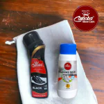 Carnoba Liquid Shoe Polish 75ml Black + Carnoba Canvas Shoe Whitener 120gms