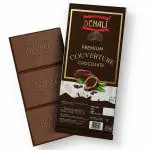 DENALI FOODS PRIVATE LIMITED Premium Dark Couverture Slab with 55% Cocoa, Delicious Chocolate Bar for Cooking/Baking Cakes, Chocolates, Muffins, Mousse (400 Grams)