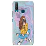 MobiEra Vivo Y11 Multicolor Cute Girl Design Plastic Hard Case Cover