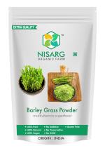 NISARG ORGANIC FARM Barley Grass Powder I Immunity Booster I Pure and Natural I Green Food Supplement I Mix into Smoothies, Juice or Raw Vegetable sauces I Traditional Method Made -500 gm