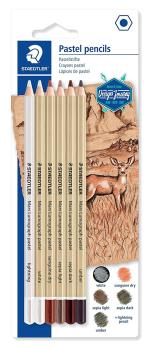 Faber Castell White Mars Lumograph Premium Quality Pastel Colour Pencils (Pack Of 6)