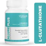 VOGUE Pharmaceuticals Pvt. Ltd. Vogue Wellness Allure Plus Tablet L-Glutathione for Bright Radiant Glowing Skin, Skin Glow for Men & Women, Helps Reduce Melanin, Support Complete Skin Care Supplement, Glow & Youthful Skin 30 Tablets (Pack of 1)