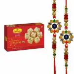 Haldiram's Nagpur Soan Papdi (1 kg) with 2 Premium Rakhis
