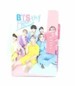 GOLDLEAF BTS Boys Printed Password Lock Diary Note Book With Pen,160 Colorfull Pages Diary (Pink)