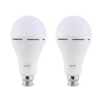 Pigeon 9 W Round B22 LED Emergency Light Bulb (EMB) White Pack of 2