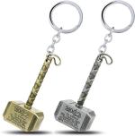 Blue Aura Im Gold Metal Thor Hammer Keychain Thor Keyring Thor Keyrings Locking Key Chain