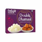 Delight Foods Double Dhamaal Rasbhari 200g Mini Jamoon 200g Indian Sweets Mithai