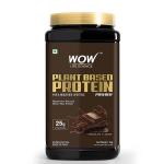 WOW Life Science Plant Protein Powder - Made From Pea & Brown Rice Protein - Chocolate Flavour