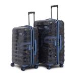 uppercase 15000EHT1BLK Black Hardsided Polycarbonate 8 Wheel Trolley Suitcase Bag - Pack Of 2