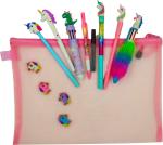 POKSI Combo Stationary Art Plastic Pencil Box l Set of 12 Multicolor