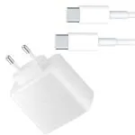 mPix 45Watt PD Travel Adapter Charger Combo Compatible With Samsung Galaxy S22 Ultra, S22 Plus, Galaxy S22 Ultra, Note8, Note 9, Note 10, Note 10+, Note 20 5G, Note20 Ultra 5G, A20, A50, A02,A12, A32 5G, Tab S8,S8+,Tab S8,S8+ (White)