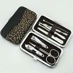MAPPERZ Professional Manicure Kit/ Stainless Steel Grooming Set With Leather Case (7 In 1)