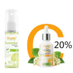 Orgello Cucumber Toner Mist Spray 100 ml + Vitamin C Serum 20% 30 ml for men women boys girls for normal oily dry skin Pack of 2.