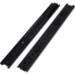 Plantex Full Extension Ball Bearing Black Telescopic Channel Runner/Drawer Slides Side Mount Rails/Telescopic Slide/Drawer Channels (16 Inches)