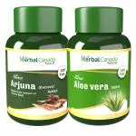 Harc Herbal Canada Arjuna + Aloe Vera (100 Tablets) || Healthy Combo Pack