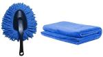 Aloud Creations Microfiber Mini Car Cleaning Duster And Cloth (Pack Of 2)