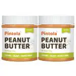 Pintola Organic Peanut Butter (Creamy) (Unsweetened) 700 g (Pack of 2)