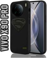 XOVO Back Cover for Vivo X90 Pro, Vivo X90 Pro 5G (Black, Dual Protection, Silicon, Pack of 1)