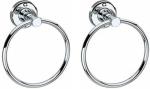Cossimo Silver Stainless Steel Cds-03 Towel Ring (Pack Of 2)