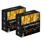 LTETTES Warm White 5 V USB Powered LED Copper Wire String Fairy Lights 10 m and 100 Lights