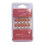 Trendy Look 24Pcs Press on nails Fake Pure Color Tip Sticker with Glue - F-02