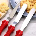 Zyronex Cake Palette Knife Steel Icing Spatula 3 Pieces Set Cake Knife Cream Icing Frosting Spatula Baking Kitchen Pastry Cake Decoration Tool