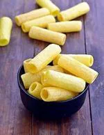Hit Bite Mix Fryums Ready to Fry, Crunchy Pipe Tasty Homemade papad Food Yellow Finger Ready to Fry Chips Tea Time Snacks - 500 GMS
