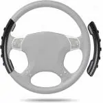 MIZZEO Car Steering Wheel Cover Safe for Men and Women, Carbon Fiber Texture Non-Slip Car Accessory (Carbon Black) Compatible with Honda Brio