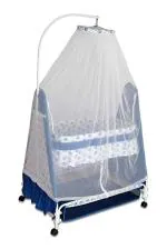 Infanto Blue Cloth Lovely Baby Cradle